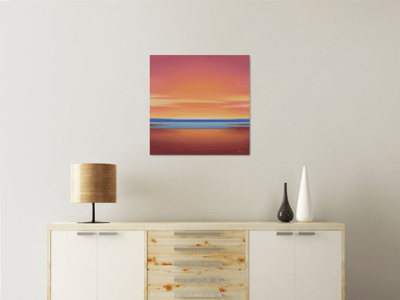 Glowing Sunset - Colorful Abstract Landscape