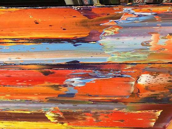 "A Flag For The Forgotten" - SPECIAL PRICE-  Original PMS Oil Painting On Reclaimed Wood - 38 x 16 inches