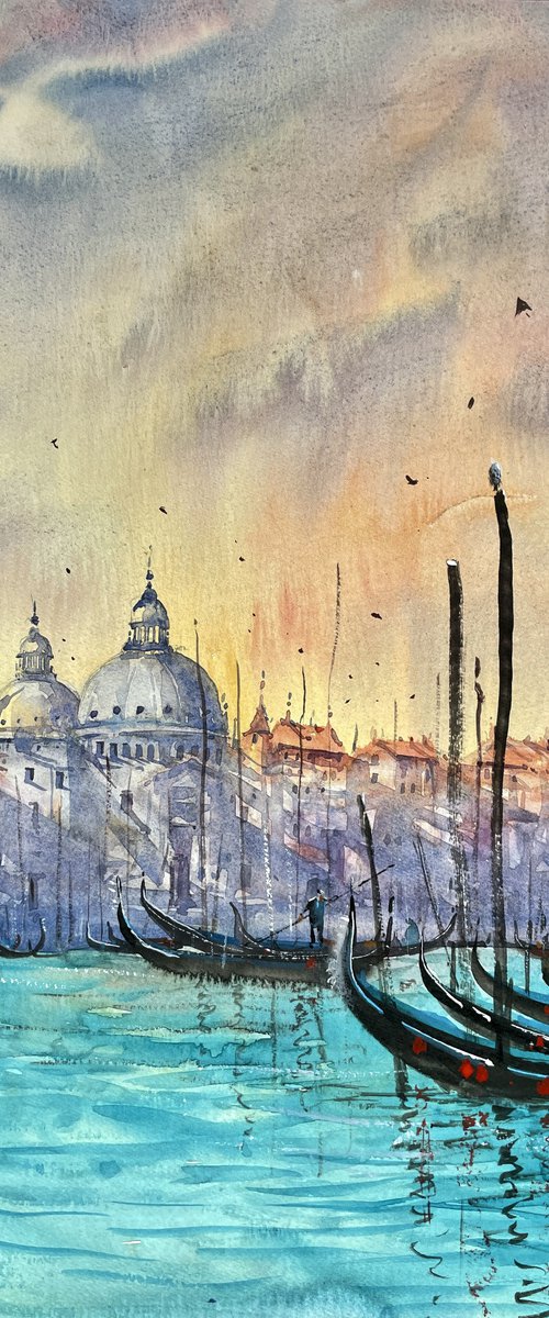 Venice Santa Maria From Water by Rajan Dey