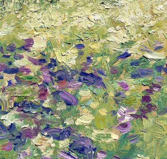 Summer Wildflowers impressionist landscape, Monet style