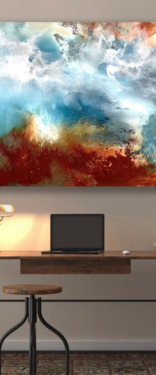 Where do I begin? 60cm x 80cm Abstract by Jonesy