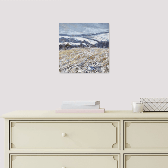 Distant Snow Fields and Stubble