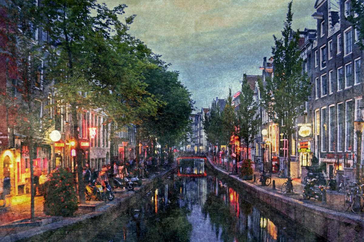 - Summer Night in Amsterdam - Canvas 75 x 50 by Sandra Roeken