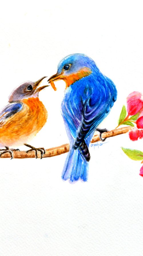 A pair of Blue birds by Neha Soni