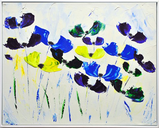 Summerlove - Abstract Art - Acrylic Painting - Canvas Art - Framed Painting - Abstract Flowers - Ready to Hang