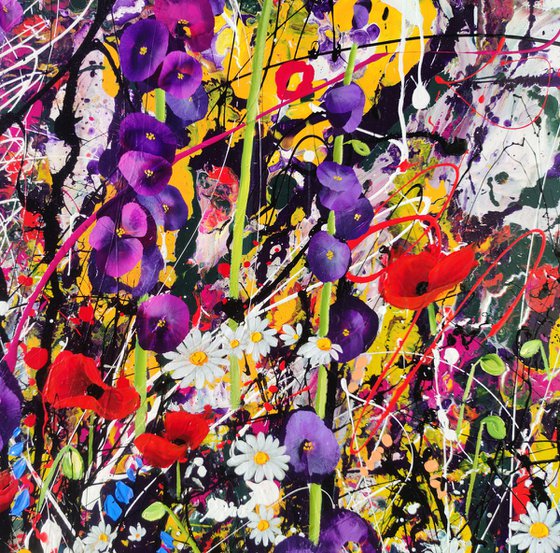 Indigo Entropy Floral Landscape