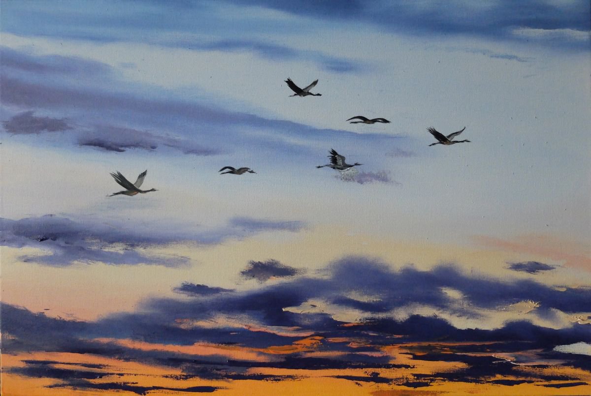 The Cranes by Valeriia Radziievska