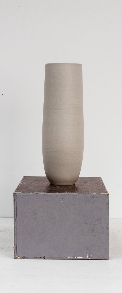 Tall Vase / Pale Grey by Luke Eastop