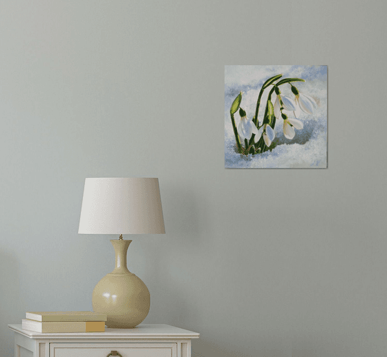 "Spring is coming. "  flower  liGHt original painting  GIFT (2020)