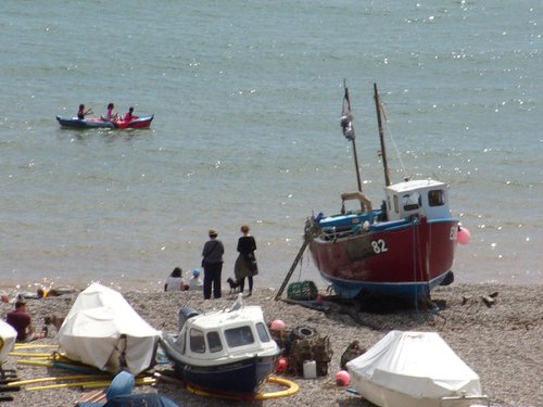 Fishing boats at Beer, Devon by Tim Saunders