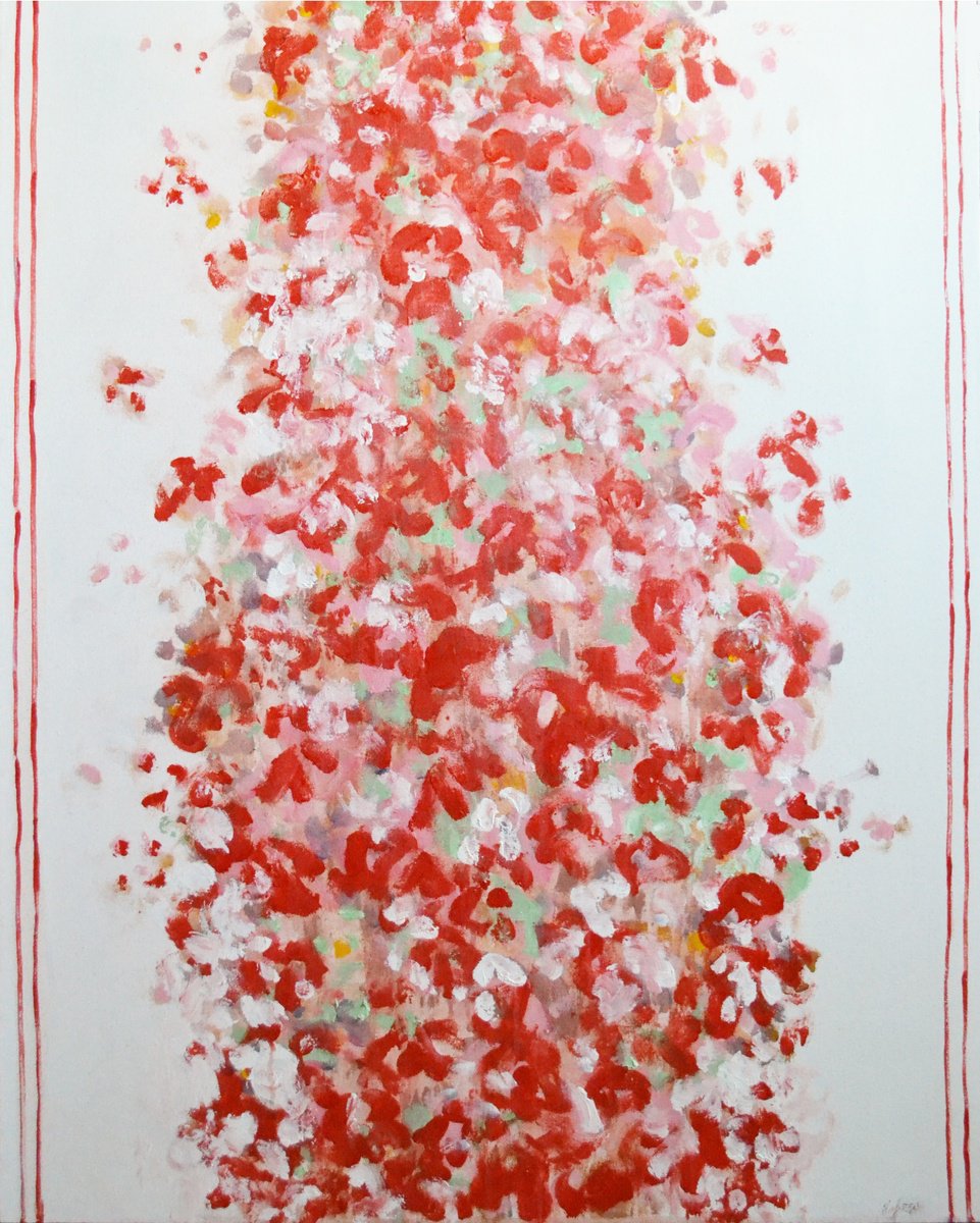 Abstract Acrylic Painting By Gela Mikava, 31 X 39, Abstract 6, Original Artwork