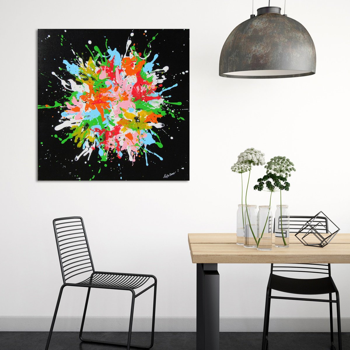 Urban And Pop Acrylic Painting , Bloom 4 By Isabelle Pelletane, 20 X 20, Artwork For Sale On Artfinder