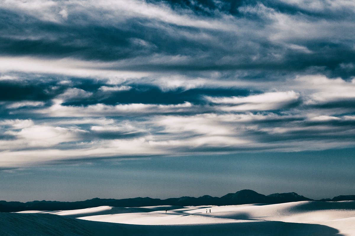 Photorealistic Landscape Photograph By Heike Bohnstengel, 35 X 24, Late Light, White Sands Np, Original Artwork