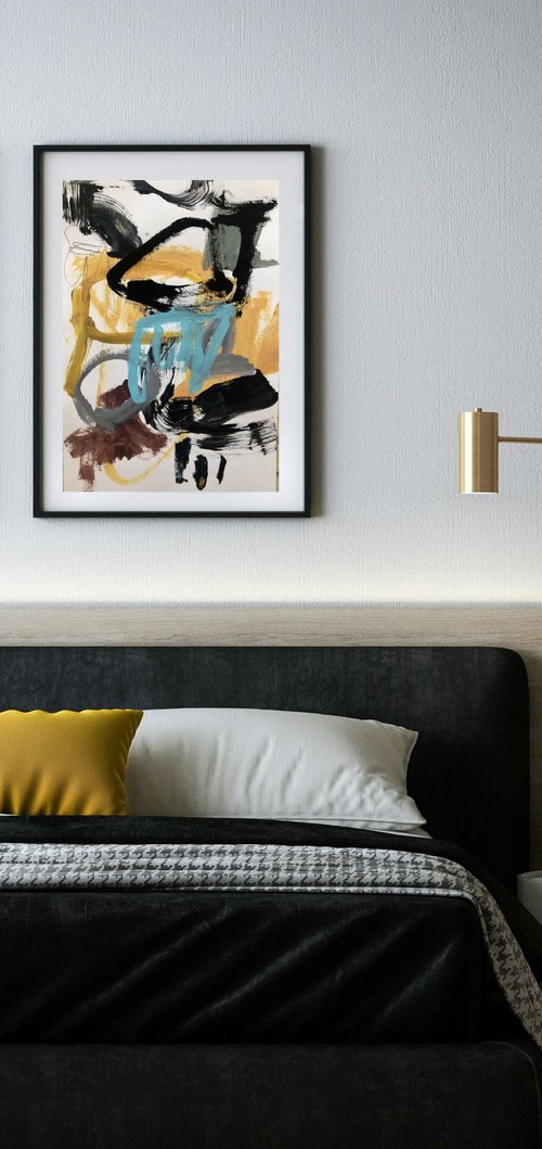 The jellyfish. Original abstract painting. by Ilaria Dessí