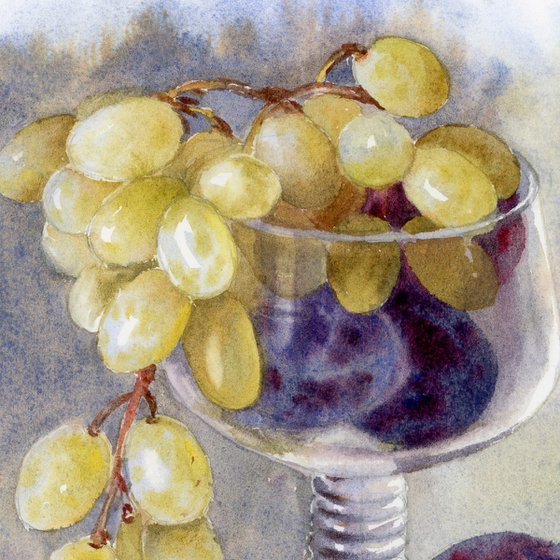 Plums and grapes