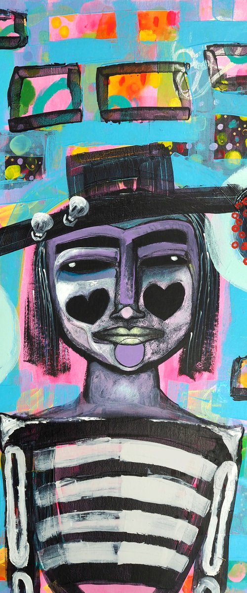 Godfather Death - morbid pop portrait by Sara Rodighiero