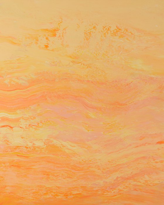 Apricot Swirl - Colorful Modern Abstract