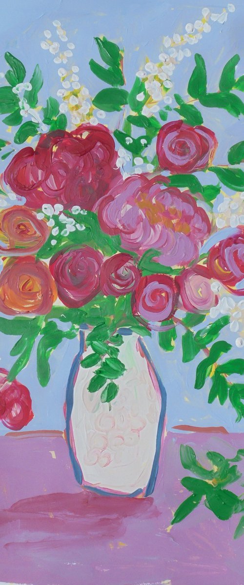 Roses and Peonies by Kirsty Wain