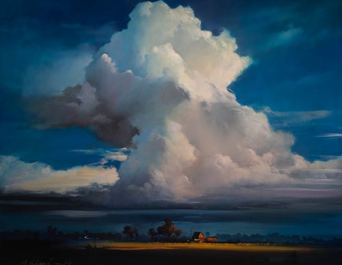 A House Beneath the Brooding Cloud by Sergei Yatsenko
