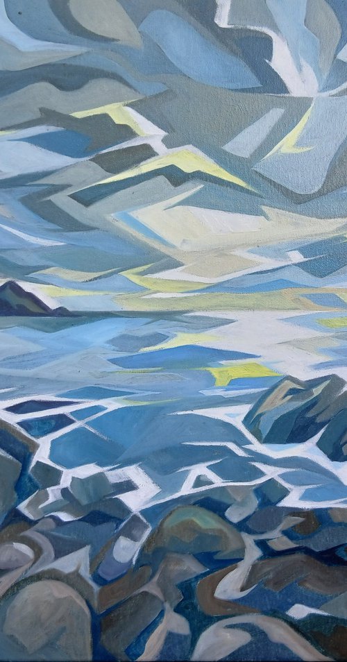 The Mew Stone, weather approaching by Andrew Clayton