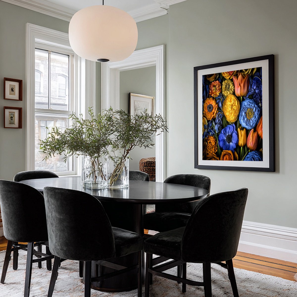 Photorealistic Botanical Photograph By Michael Filonow, 32 X 32", Tropical Symphony, Original Artwork