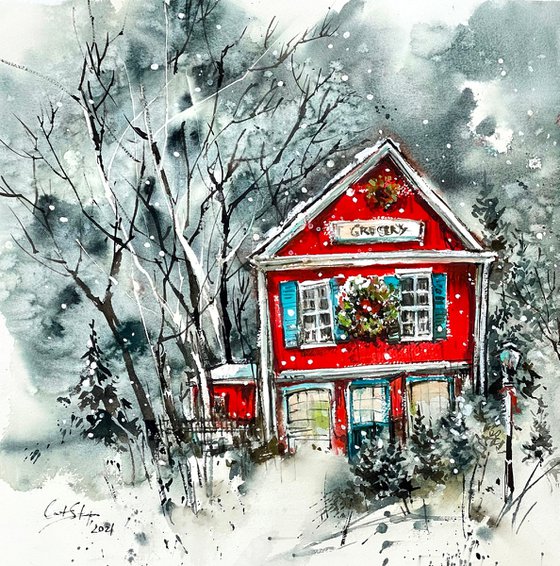 Christmas House - Winter Landscape