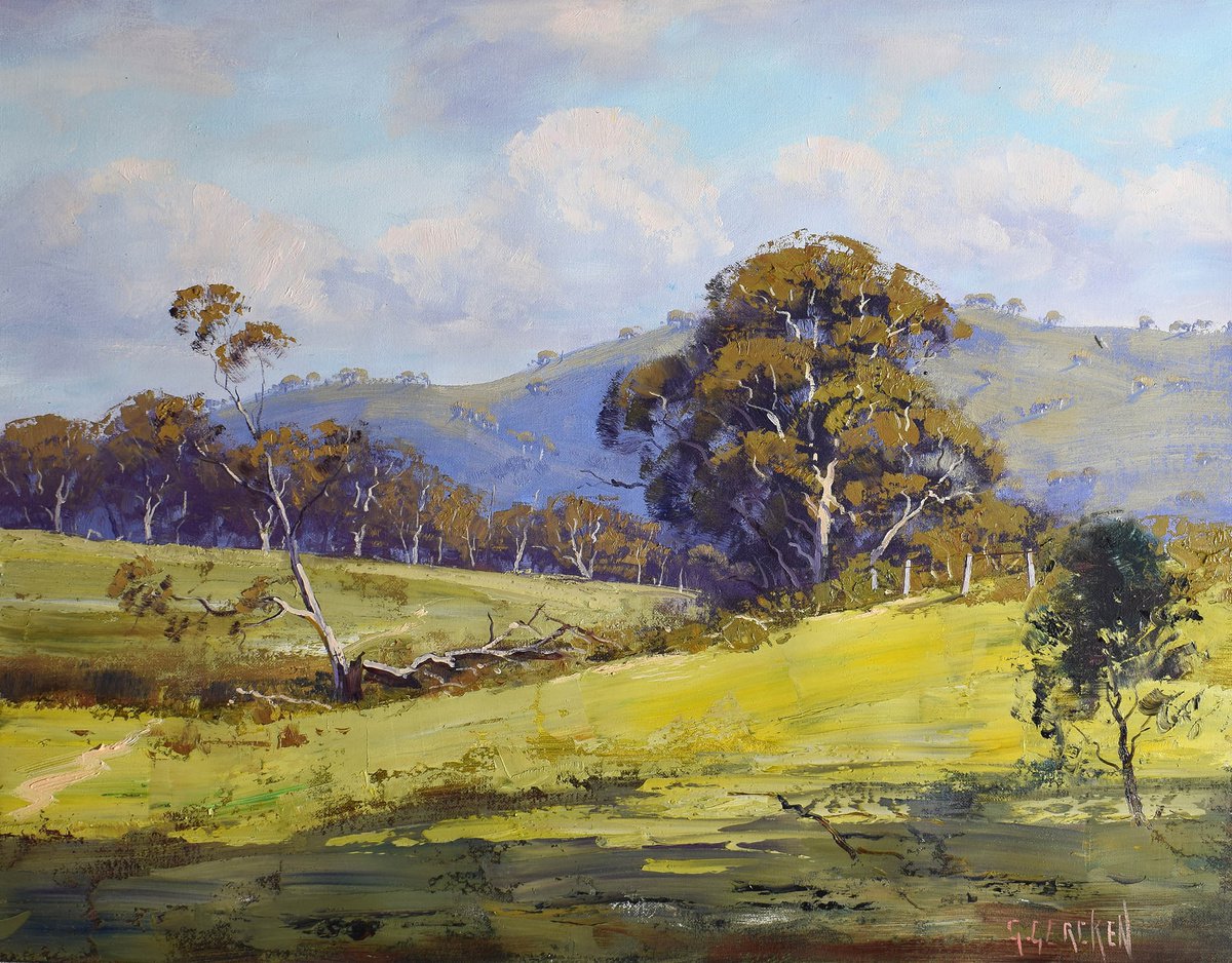 Australian landscape Gum trees by Graham Gercken