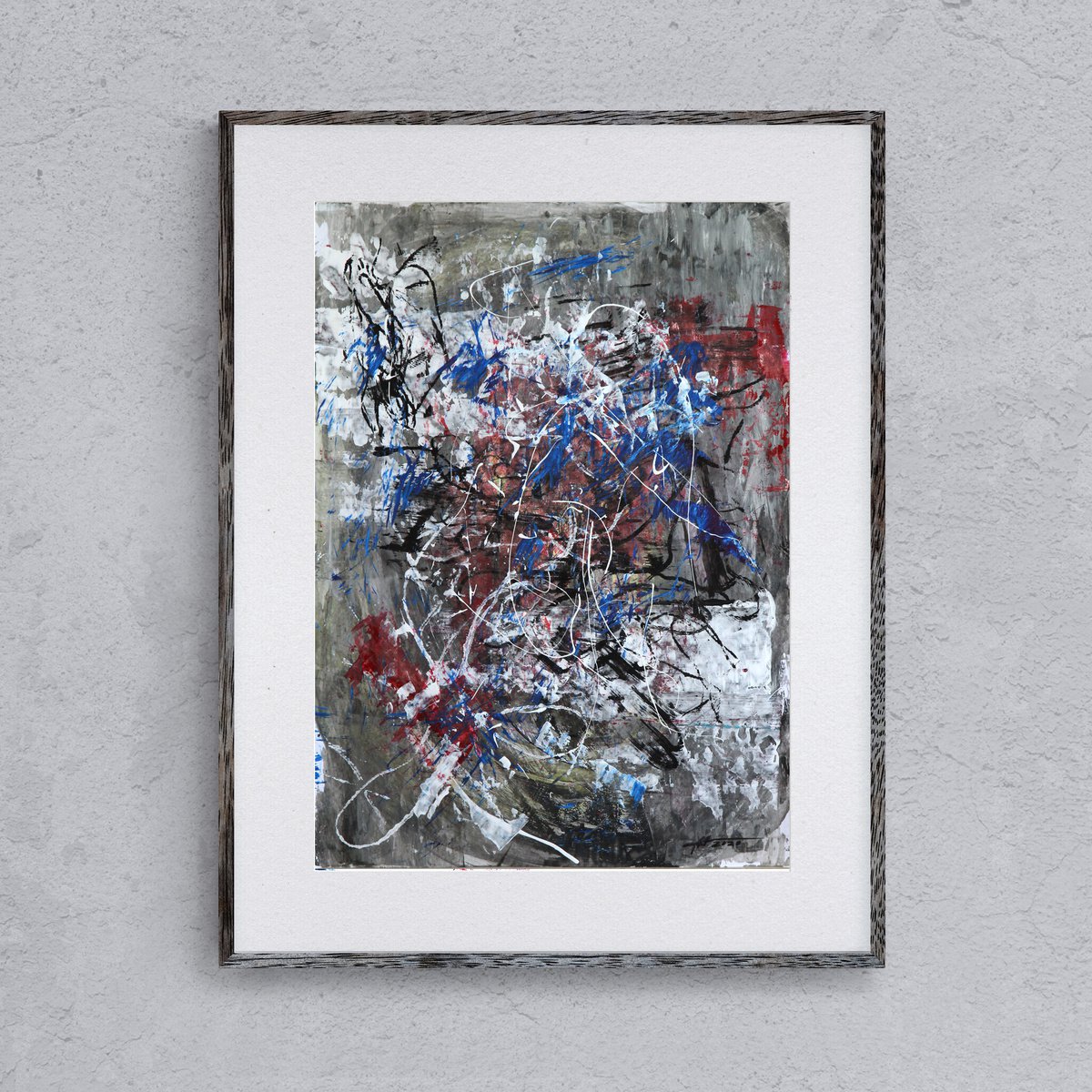 Abstract Acrylic Painting By Anatoliy Menkiv, 24 X 33, #57 Metaphysics Series, Original Artwork