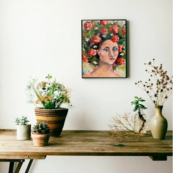 Floral Woman Portrait