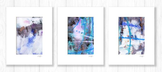 A Divine Dream Collection 3 - 3 Abstract Paintings in mats by Kathy Morton Stanion