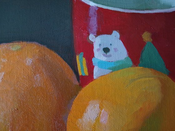 Christmas Mug with Oranges