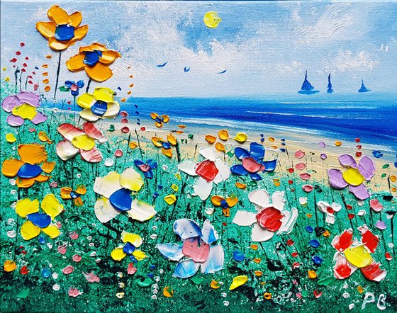 "The Beach & Meadow Flowers in Love"