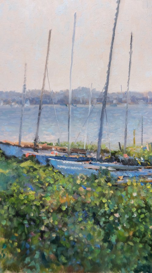 Sailboats at Séné by Pascal Giroud