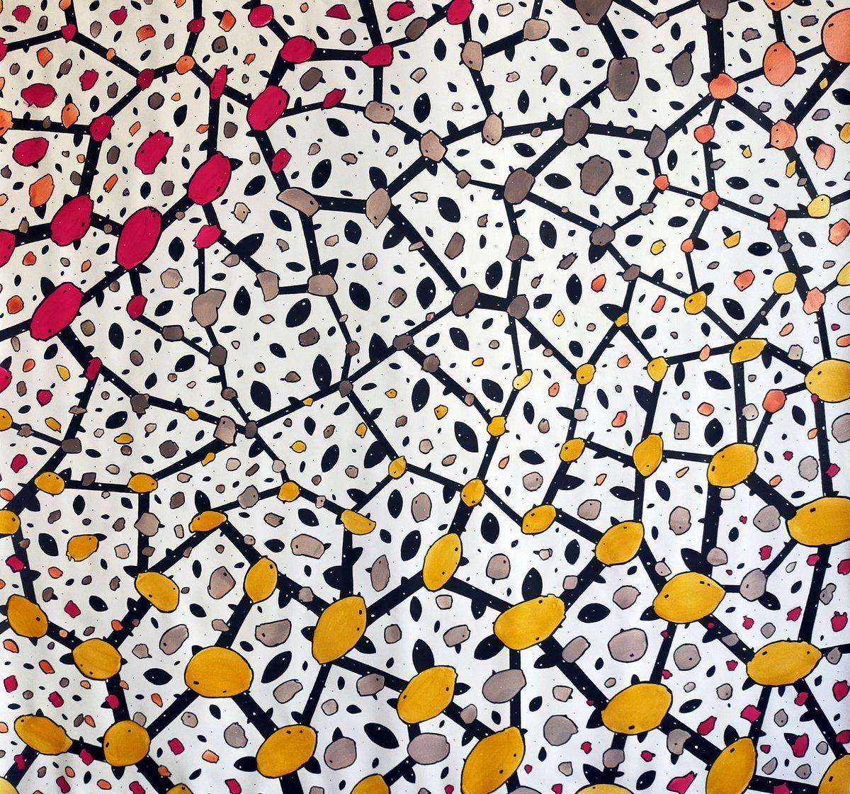 Abstract Acrylic Painting By Riccardo Ticco Capparella, 66 X 63", Spring Doesn