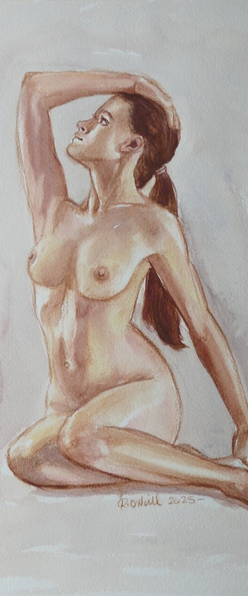 Seated female nude by Rory O’Neill