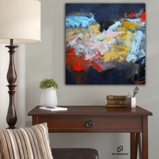 100x100cm /abstract painting / Ready to hang /  Abstract 109