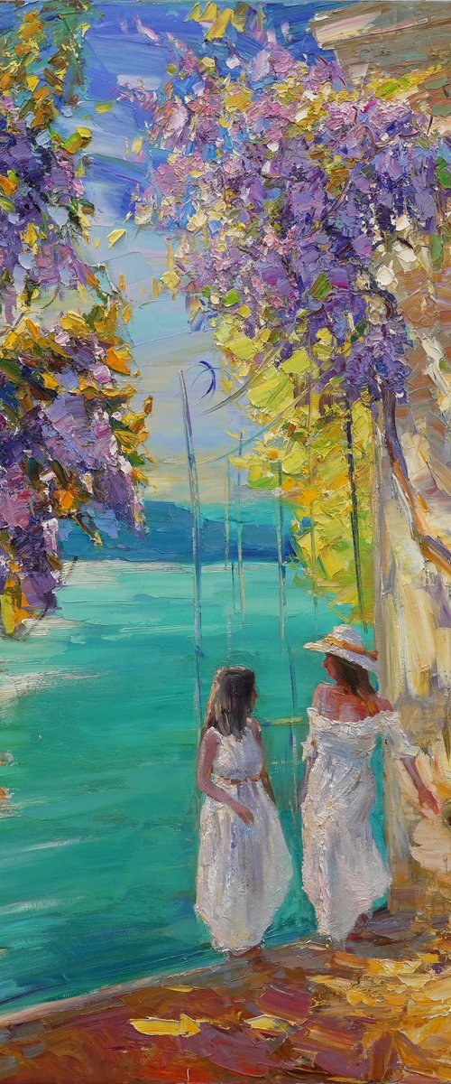 Sammer day at Lake Como by Sergei Chernyakovsky