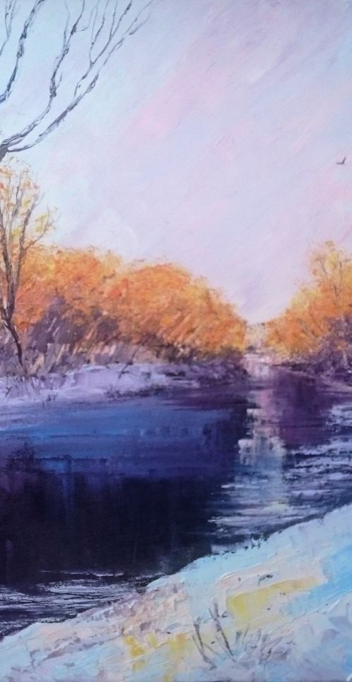 Winter River by Michele Wallington