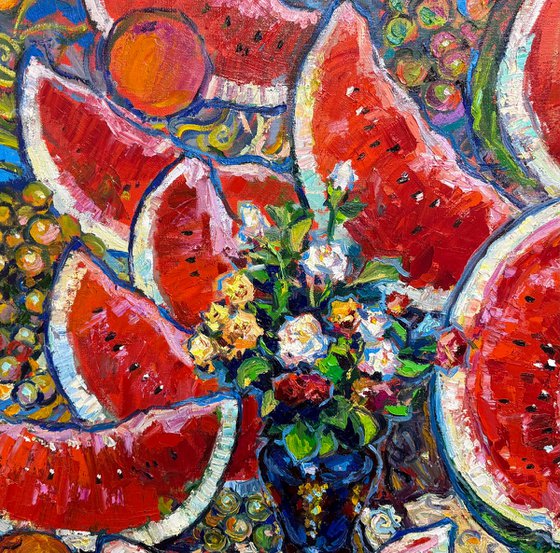 Sweet summer. Watermelon still life.