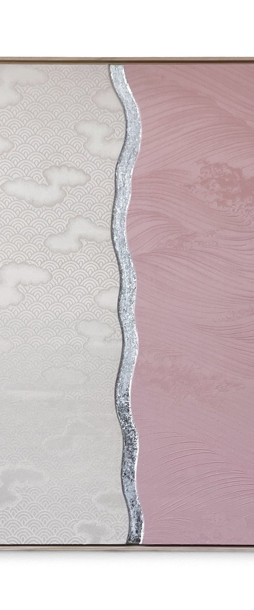 Pink waves ~Endlessness~ (Kimono Upcycled) by Lena Okamoto