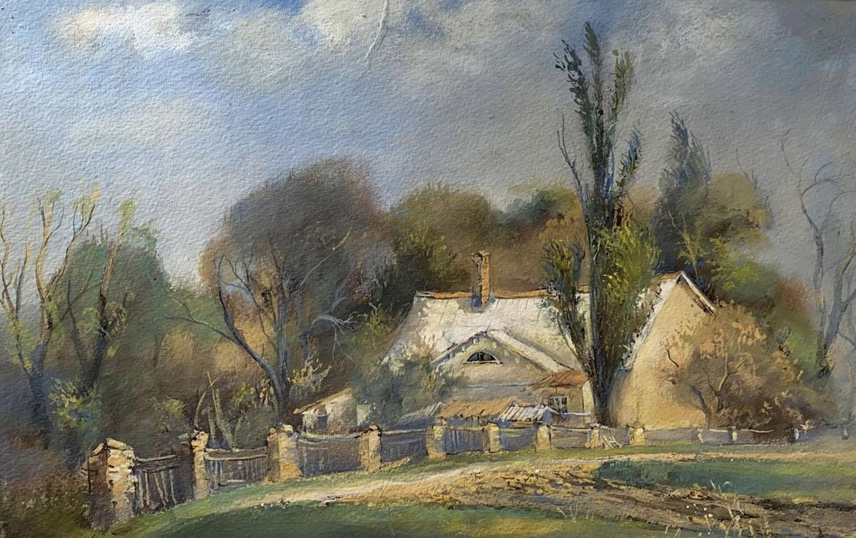 Impressionistic Landscape Painting By Oleg And Alexander Litvinov, 12 X 19", May, Original Artwork