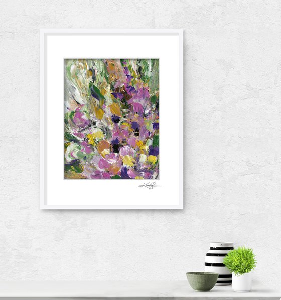 Floral Fall 35 - Floral Abstract Painting by Kathy Morton Stanion