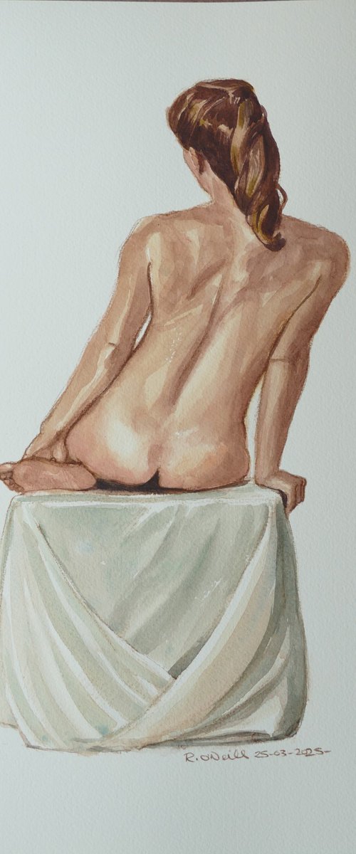 Seated female nude by Rory O’Neill