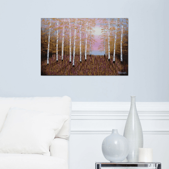 Gold and Rose Forest Light