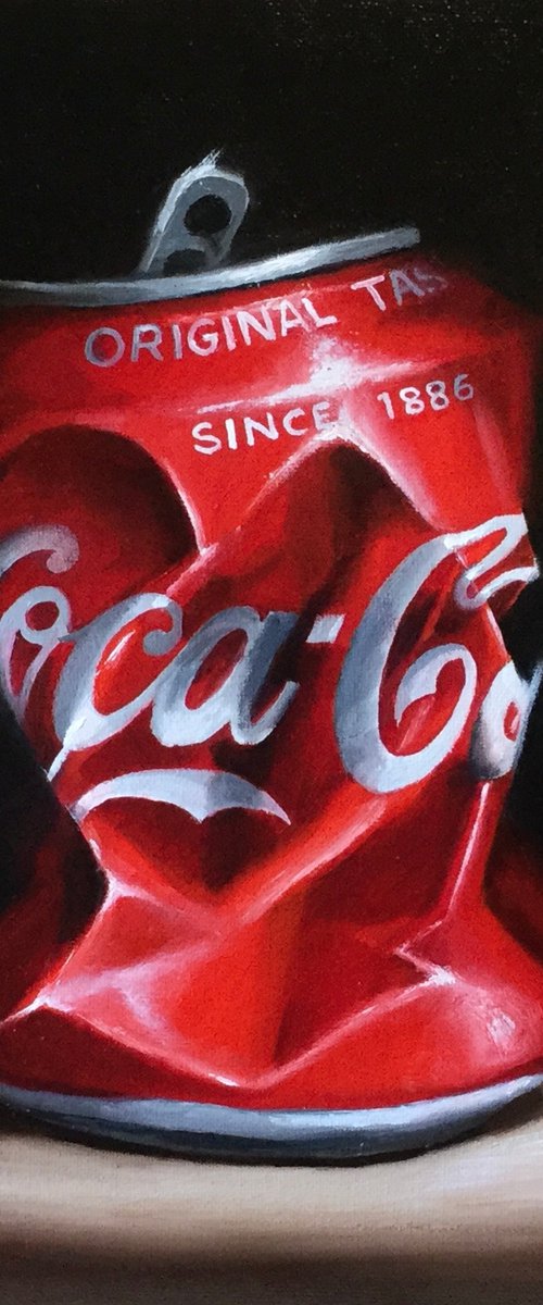 Coke Crush #2 still life by Jane Palmer Art