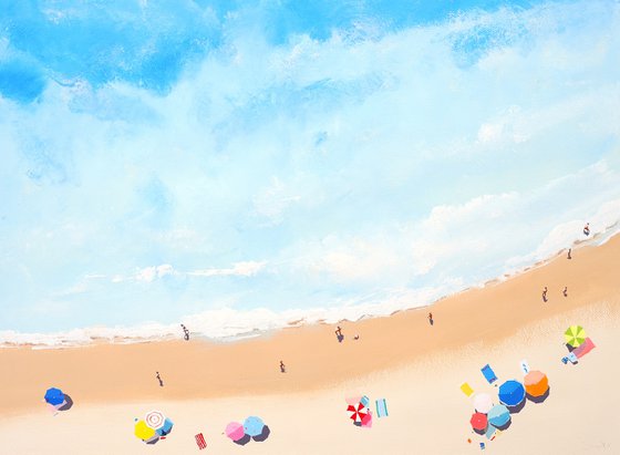 Umbrellas shoreline IV