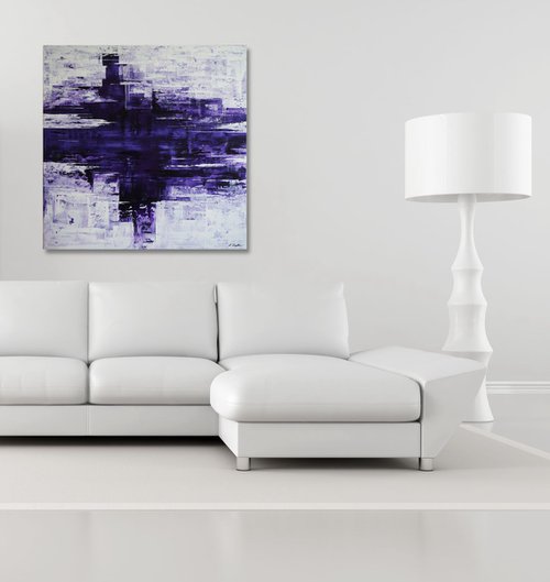 Purple Meltdown (100 x 100 cm) XXL (40 x 40 inches) by Ansgar Dressler