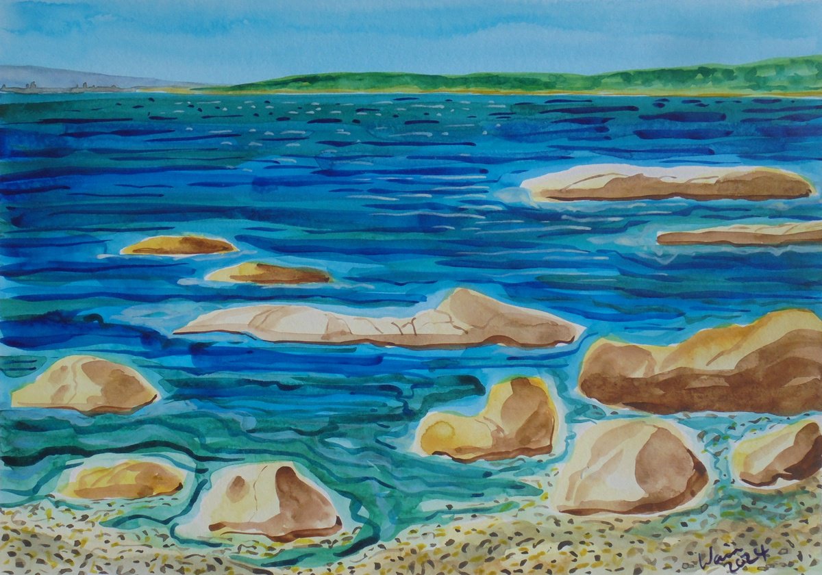 Coastal Seascape in Andalucia by Kirsty Wain