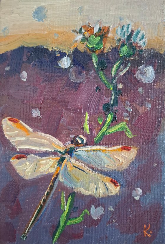Oil painting "Dragonfly"