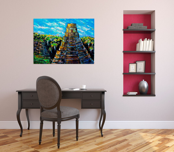 Tikal -Large ( 40" x 30" - 102cm x 76cm) painting